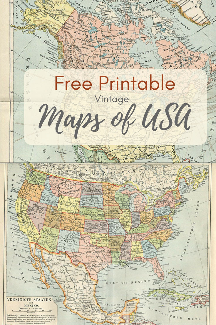 Wonderful Free Printable Vintage Maps To Download Pillar 