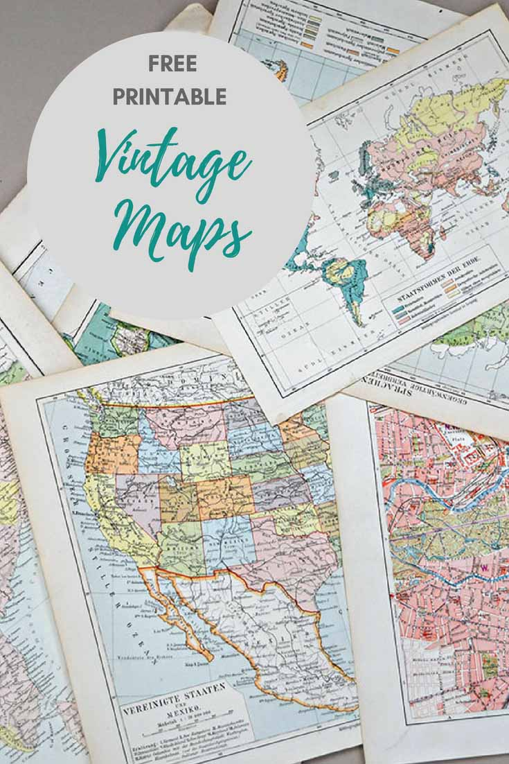 Wonderful Free Printable Vintage Maps To Download Pillar 
