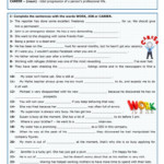 Work Job Career English ESL Worksheets For Distance