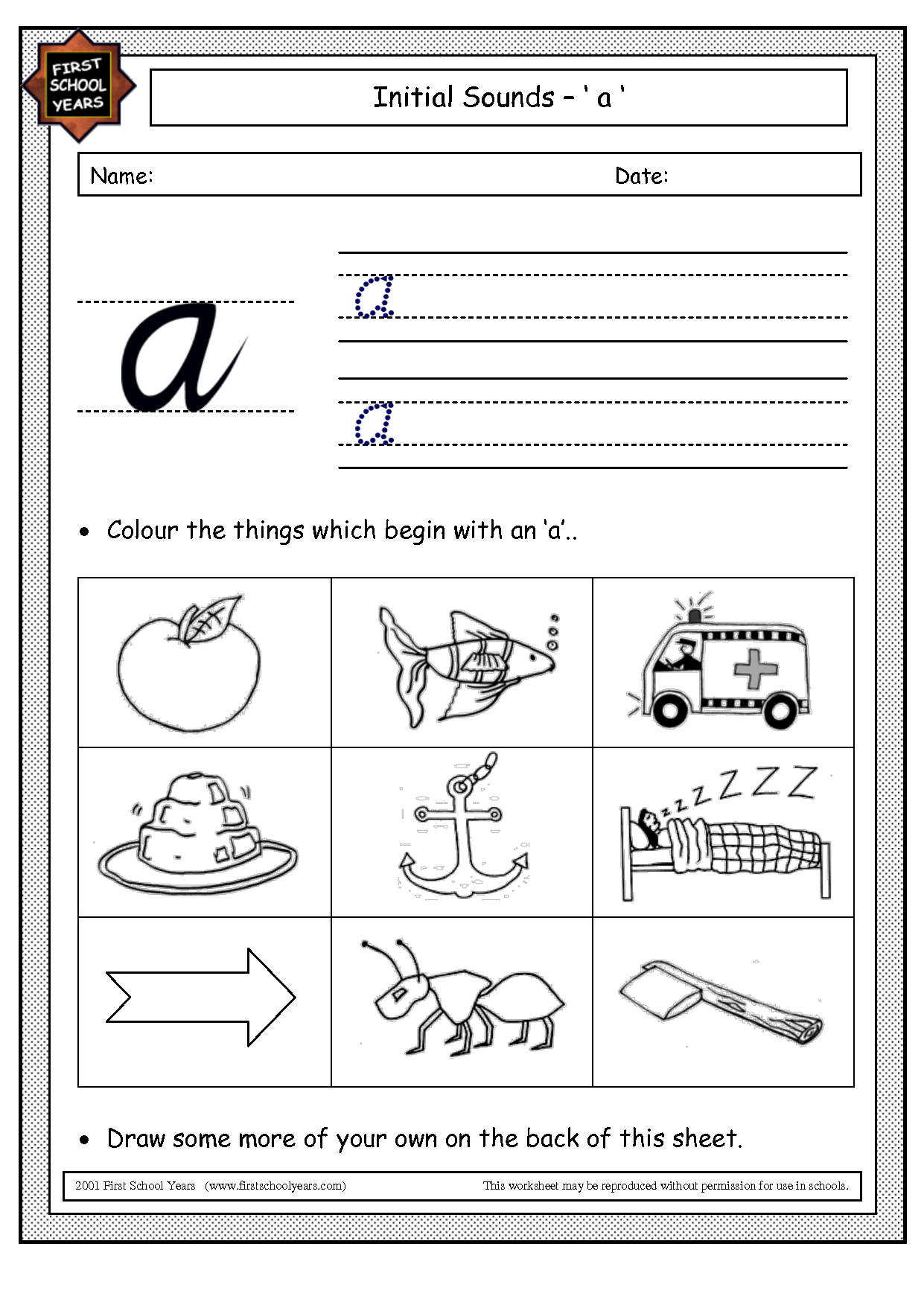 10 Best Images Of Phonics Worksheets Letter A With The 