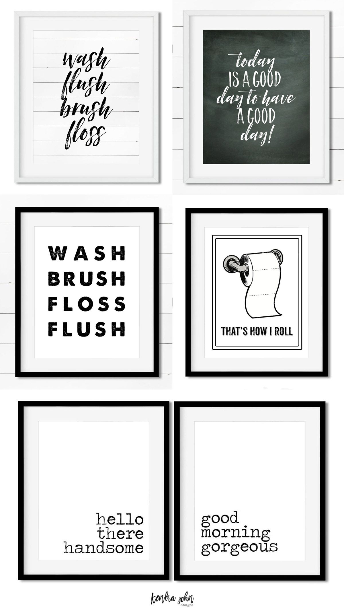 10 Free Black And White Bathroom Printables Bathroom 