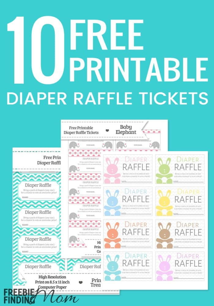 10 Free Printable Diaper Raffle Tickets