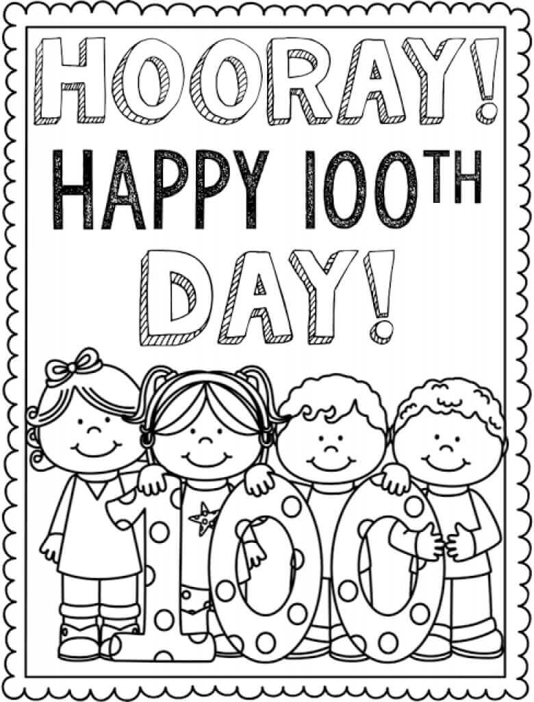 100 Days Of School Coloring Pages Kidsuki