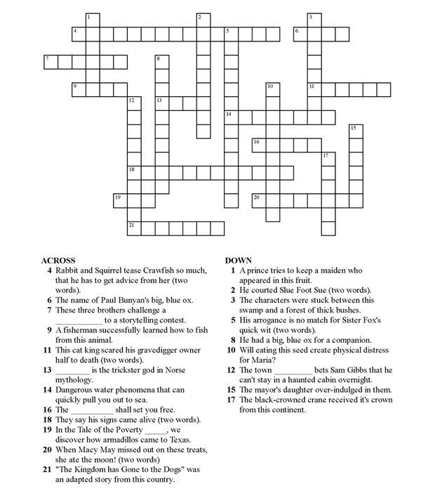 11 Best Images Of Crossword Puzzle 2nd Grade Worksheets 