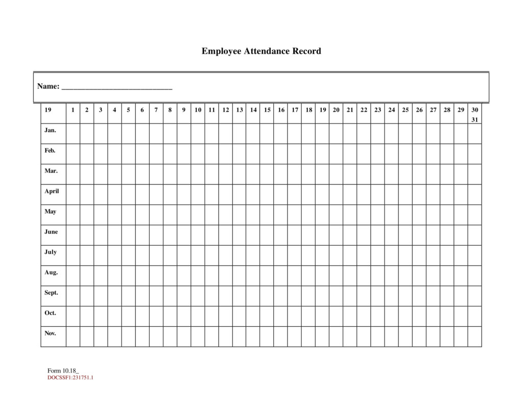 14 Printable Attendance Sheet Examples PDF Word Examples
