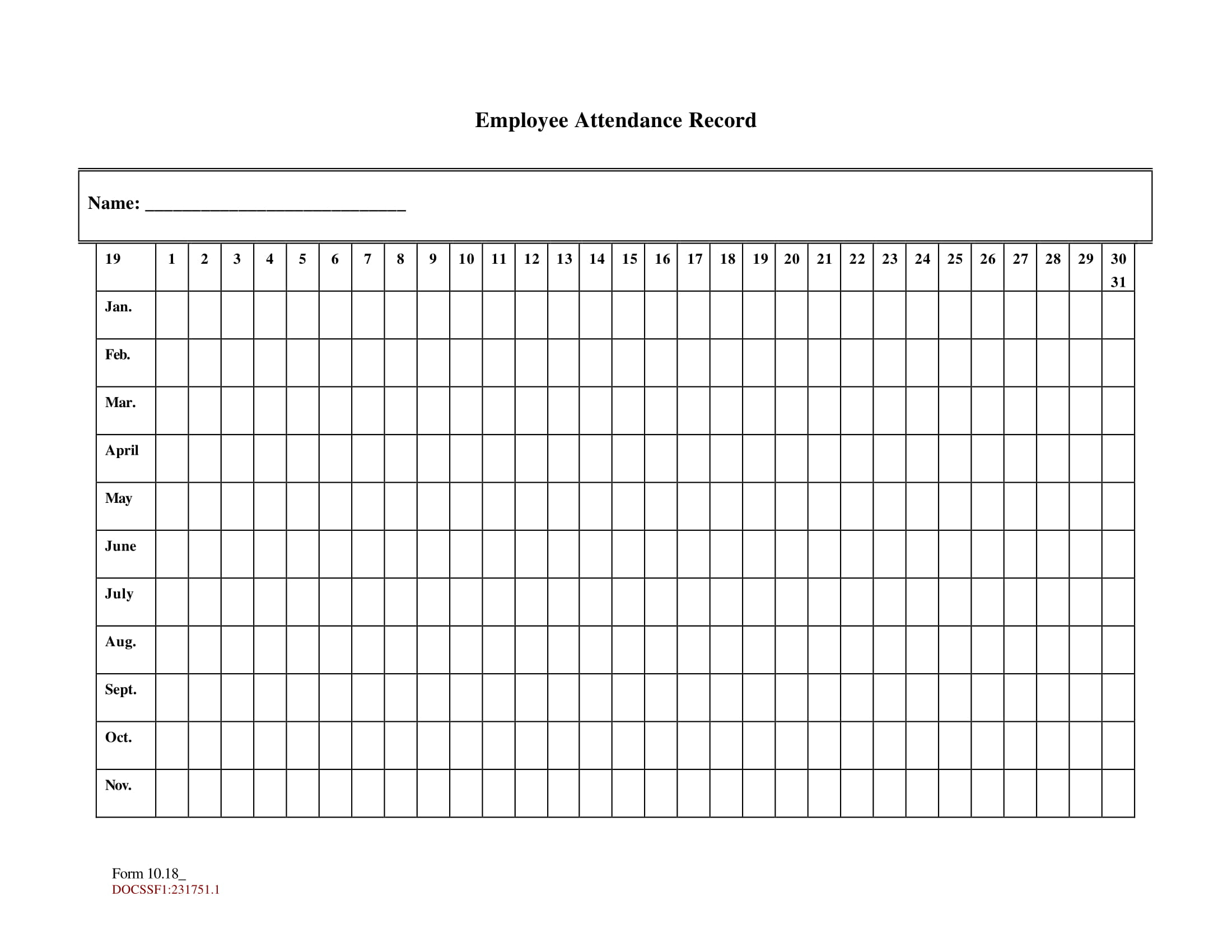 14 Printable Attendance Sheet Examples PDF Word Examples