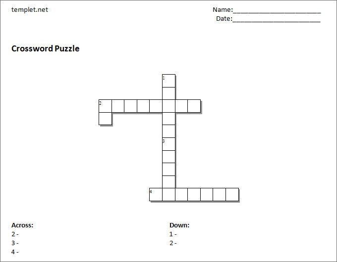 15 Blank Crossword Template Crossword Template Free 