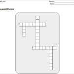 15 Blank Crossword Template Crossword Template Free