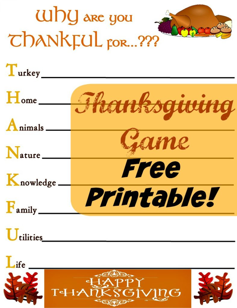 15 Free Thanksgiving Printables For Table Family Games And 