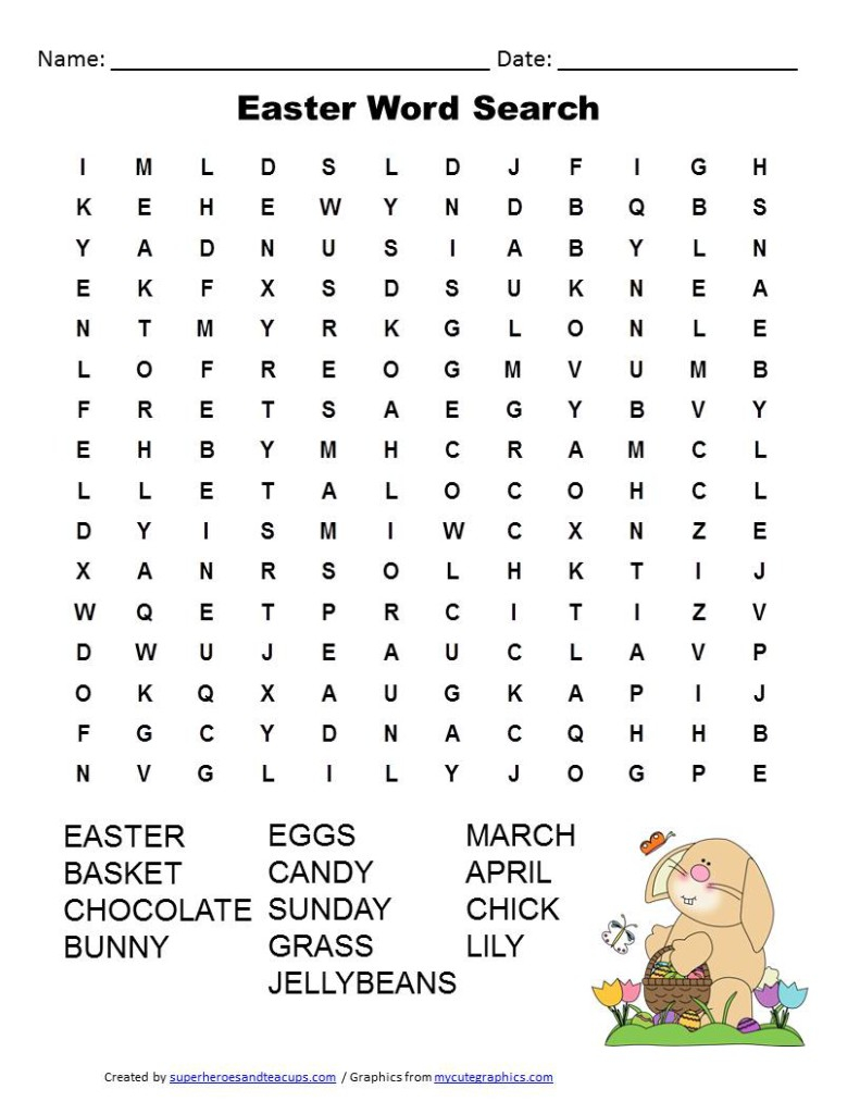 16 Printable Easter Word Search Puzzles KittyBabyLove