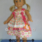 18 Inch Doll Clothes Pattern Apron Knot Dress Boutique Sewing