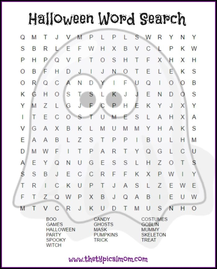 2 Free Halloween Word Search Printables For All Ages 