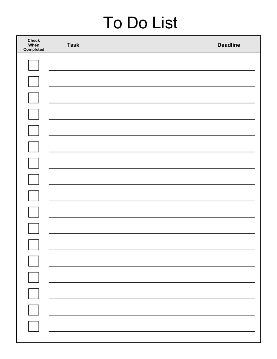 2020 To Do List Template Fillable Printable PDF Forms 