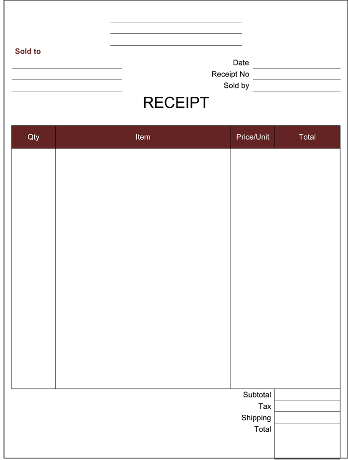 21 Free Cash Receipt Templates For Word Excel And PDF