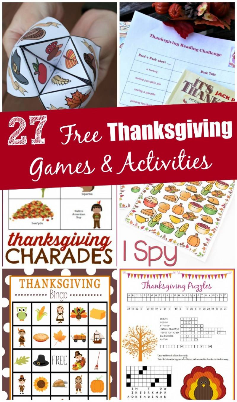 27 Free Thanksgiving Games Activities printable 
