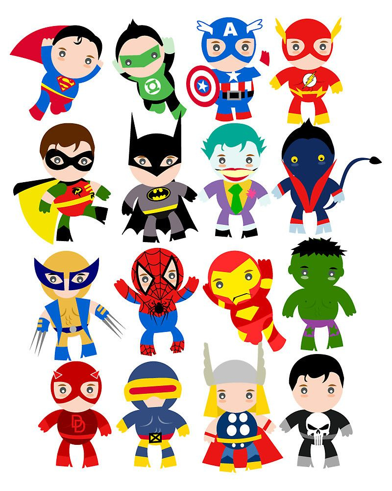 28 Collection Of Free Printable Superhero Clipart 