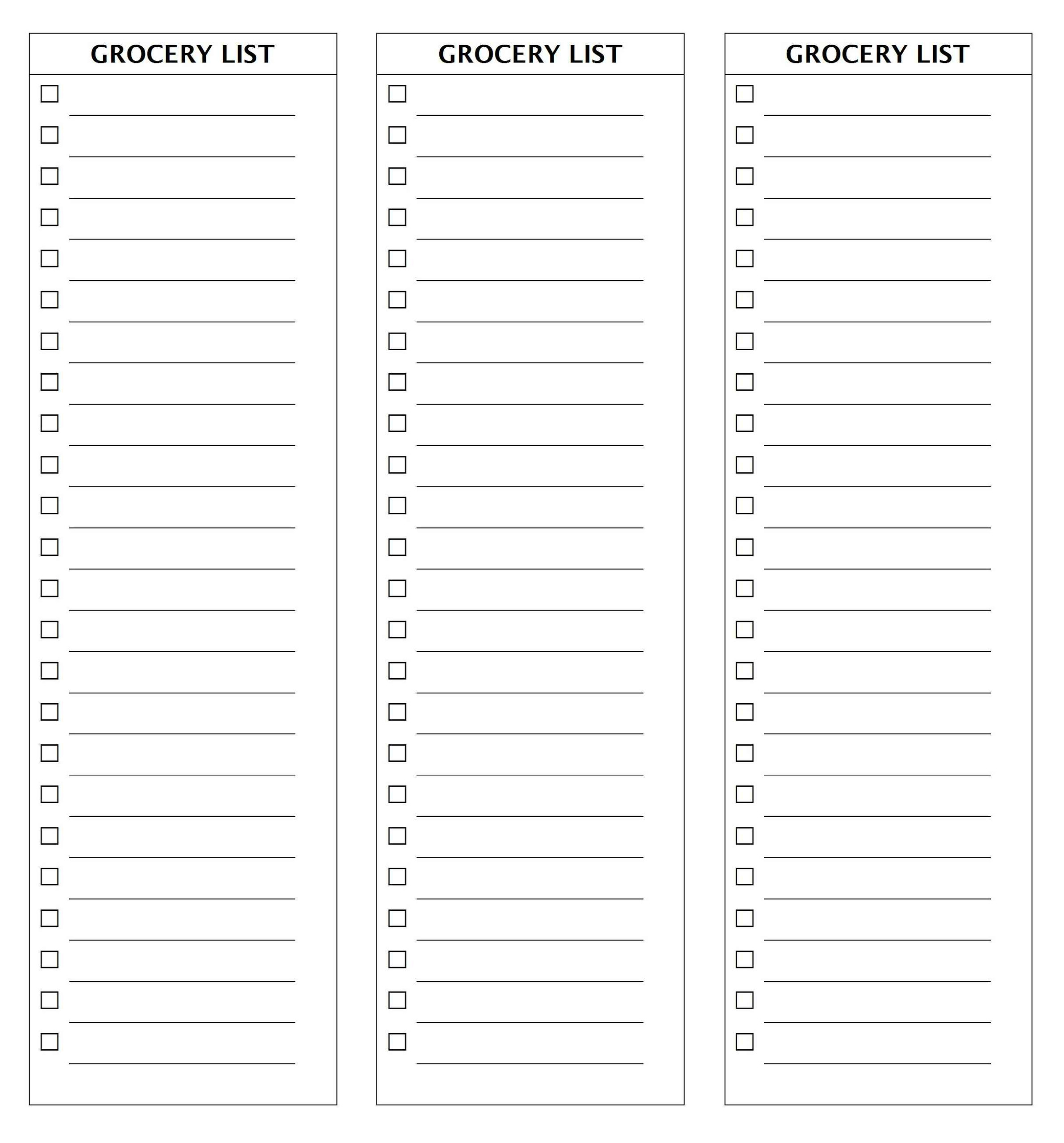 28 Free Printable Grocery List Templates KittyBabyLove