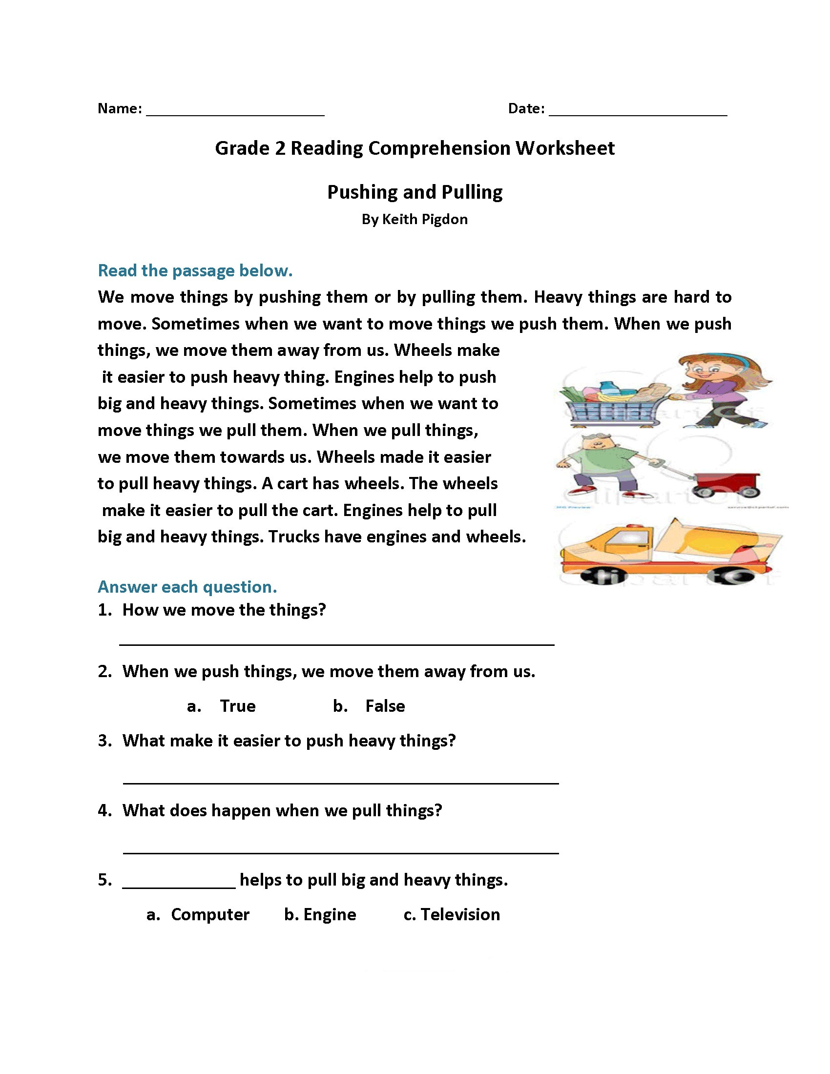 2nd Grade Reading Worksheets Best Coloring Pages For Kids