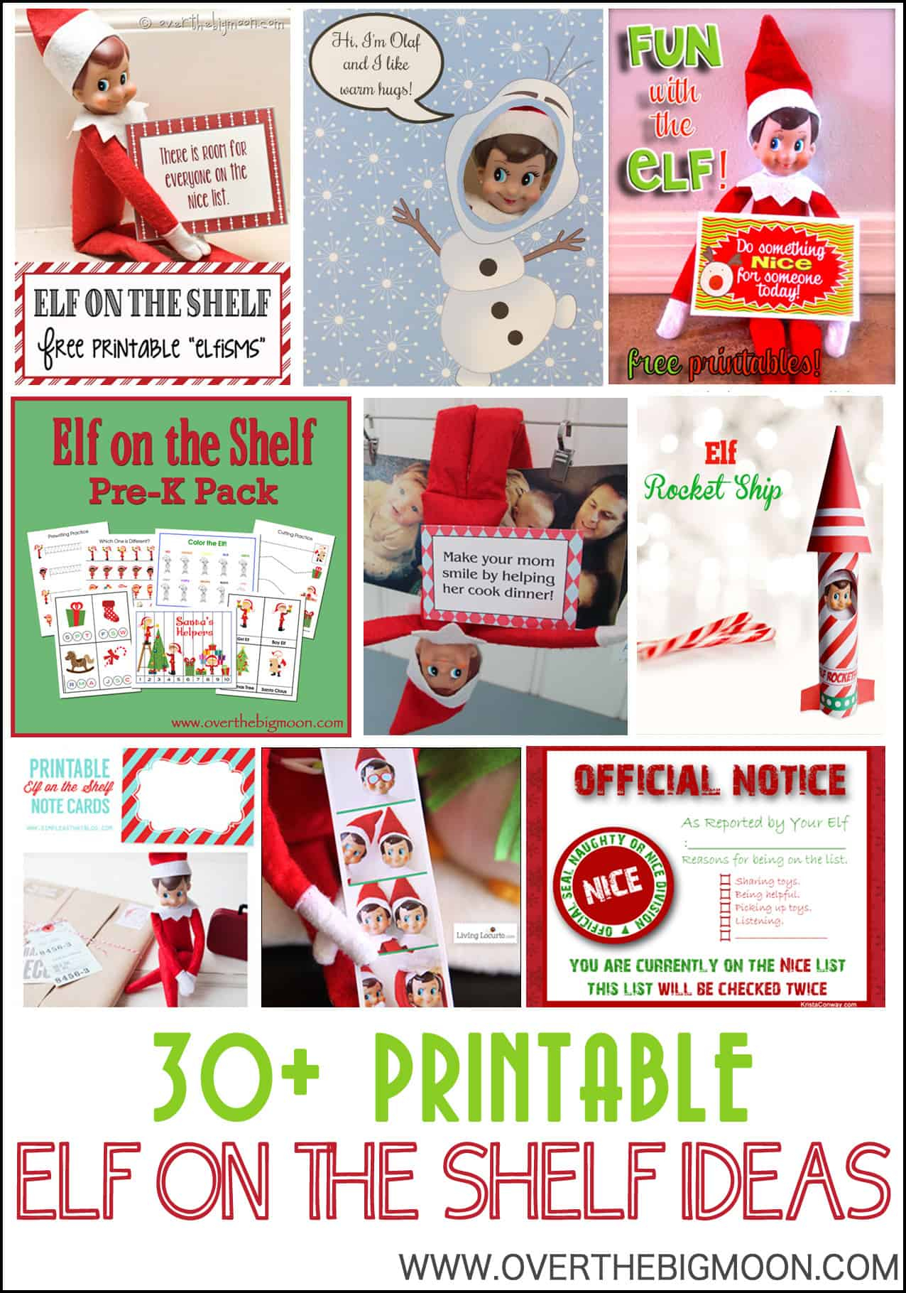 30 Printable Elf On The Shelf Ideas Over The Big Moon