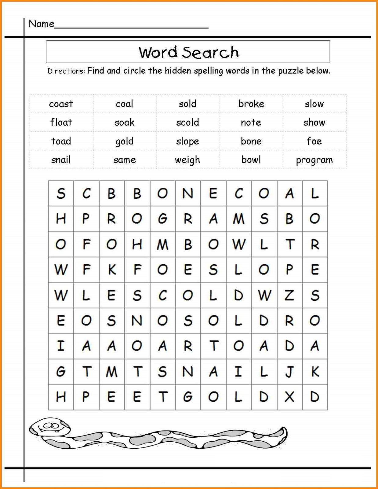 3rd Grade Worksheets Spelling Learning Printable