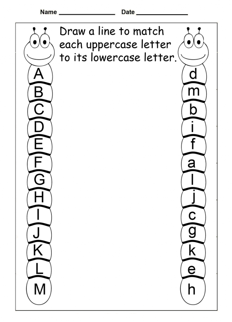 4 Year Old Worksheets Printable Alphabet Preschool 