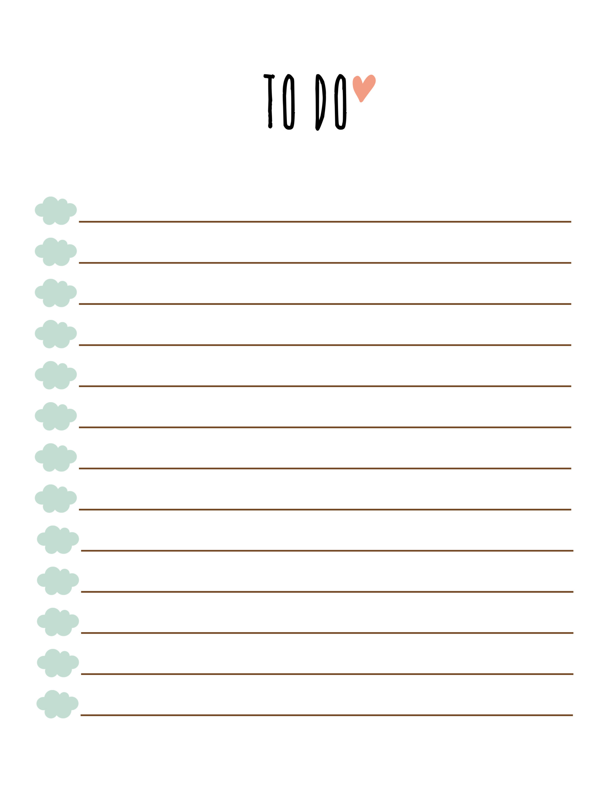 40 Printable To Do List Templates KittyBabyLove