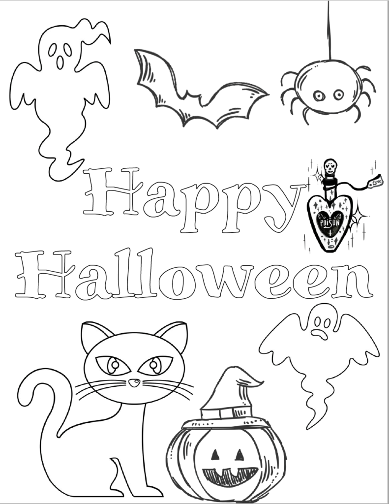 5 Free Printable Halloween Coloring Pages For Kids