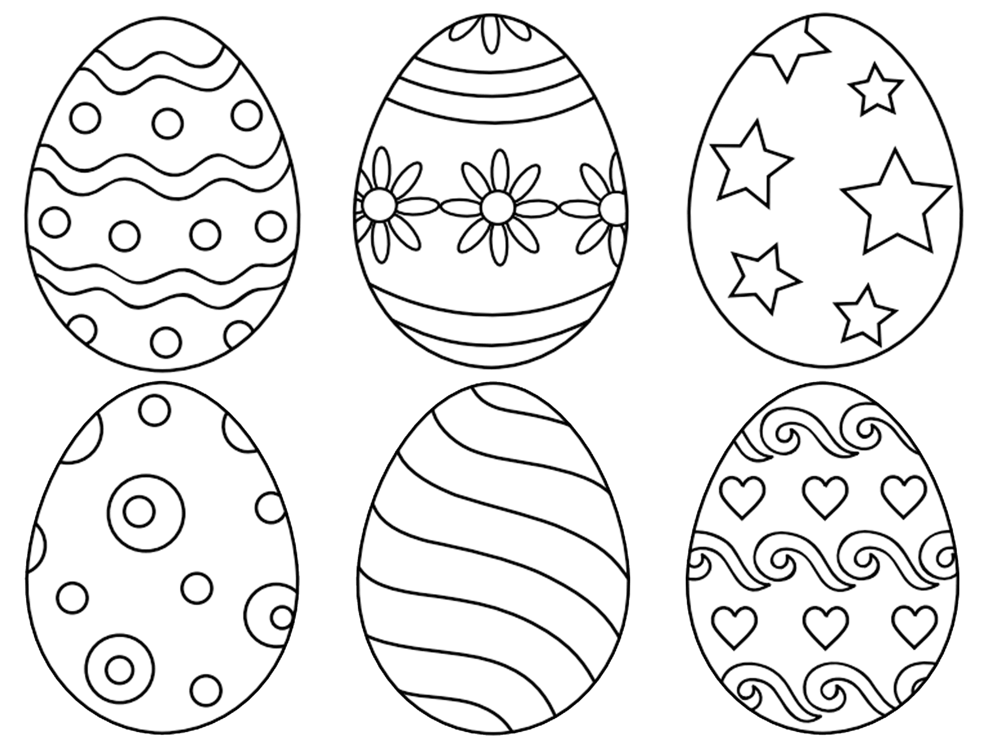 7 Places For Free Printable Easter Egg Coloring Pages