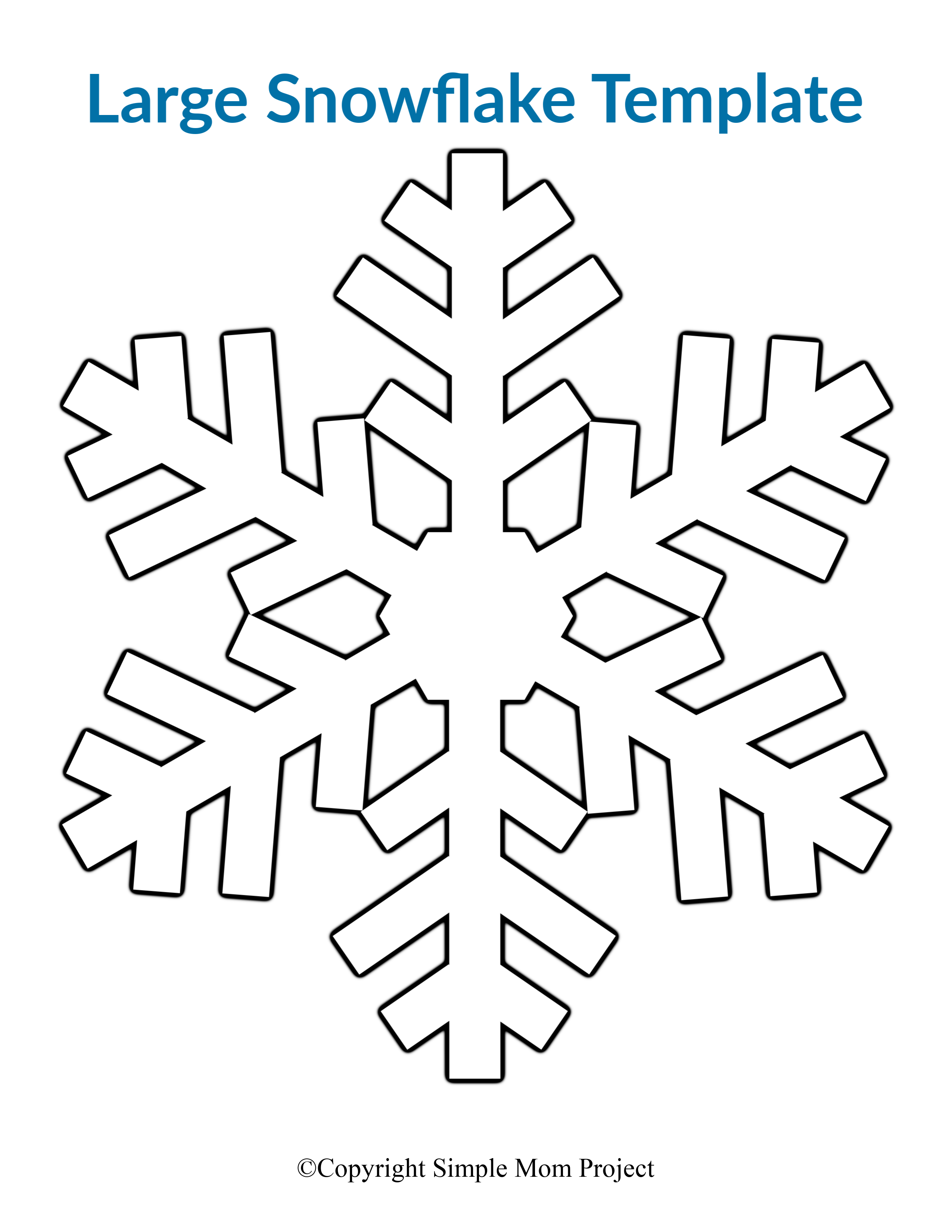 8 Free Printable Large Snowflake Templates Simple Mom 