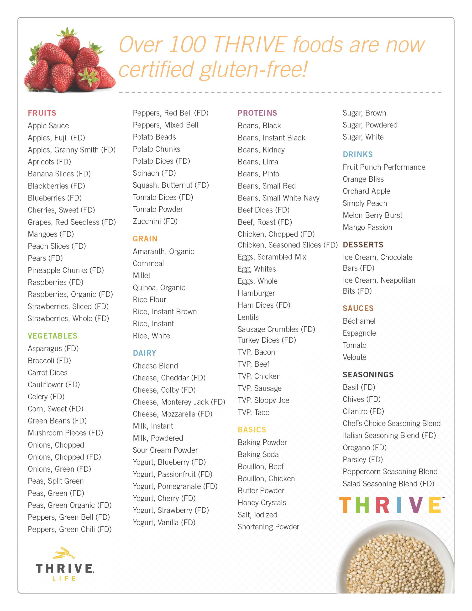 98 Certified Gluten Free Foods Save On Thrive Freeze 