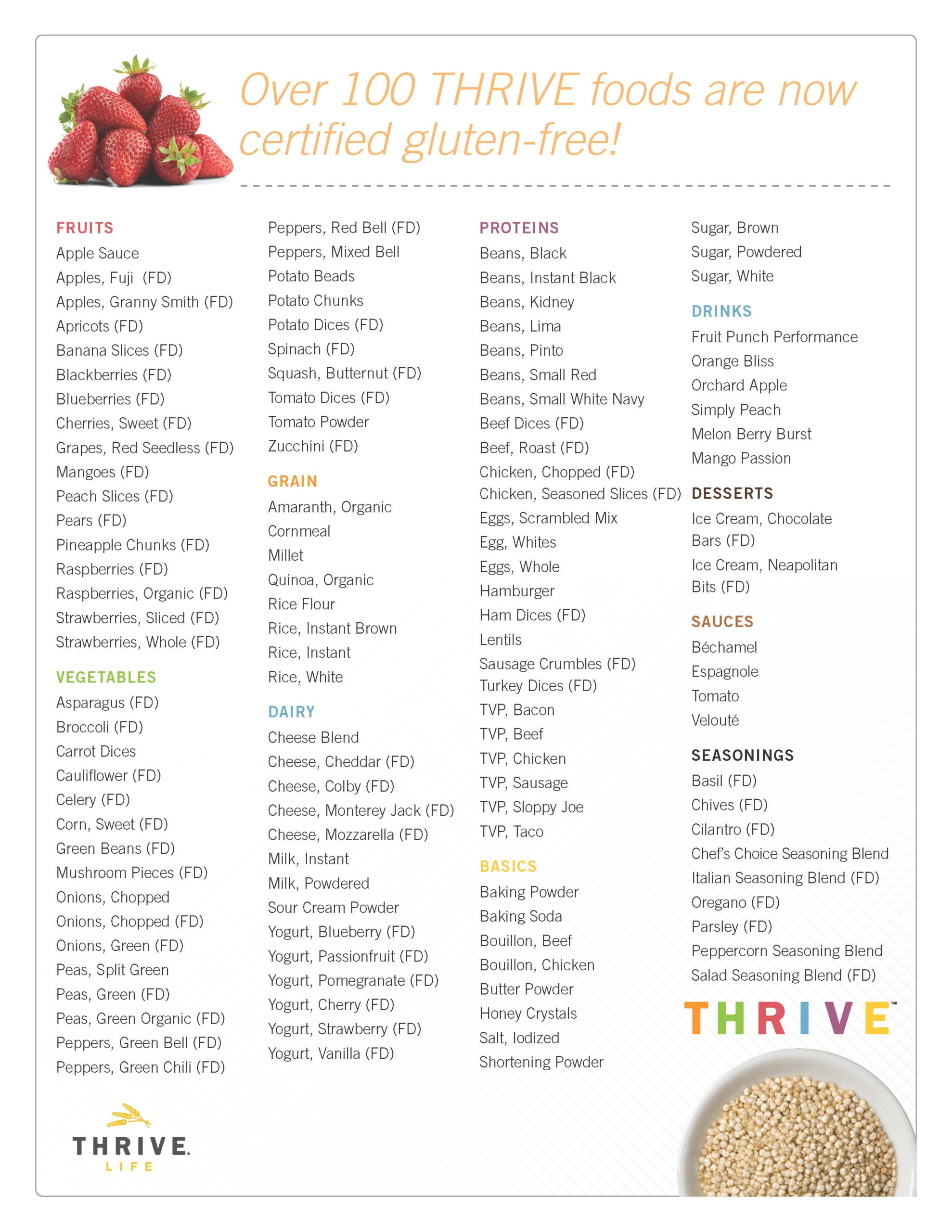 98 Certified Gluten Free Foods Save On Thrive Freeze