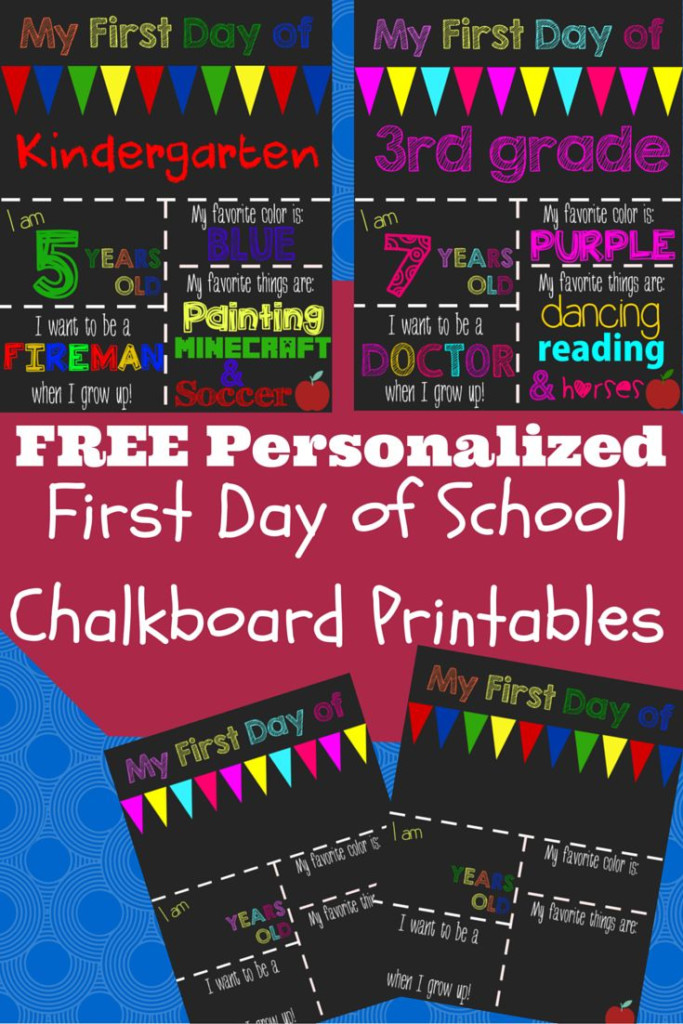 A Happy Frugal Life Free Printable 1st Day Of School Signs