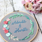 Adorable And Humble Free Floral Wreath Hand Embroidery