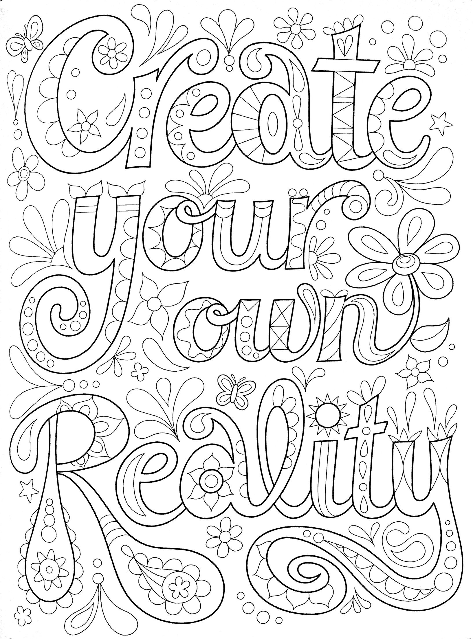 Adult Coloring Page Quote Coloring Pages Coloring Pages 