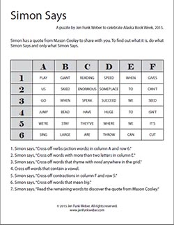 Alaska Book Week A Puzzle Contest