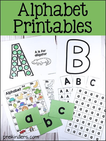 Alphabet Printables For Pre K Preschool Kindergarten 