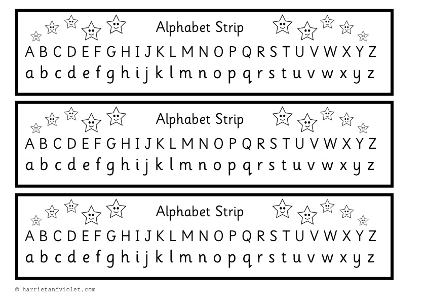 Alphabet Strip Torn Free Teaching Resources Print Play 
