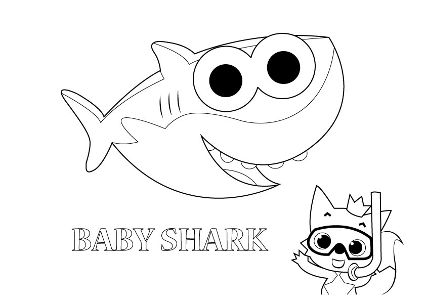 Baby Shark Coloring Pages Coloring Pages For Kids