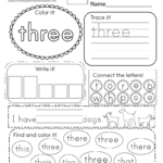 Basic Sight Words Worksheet Free Kindergarten English