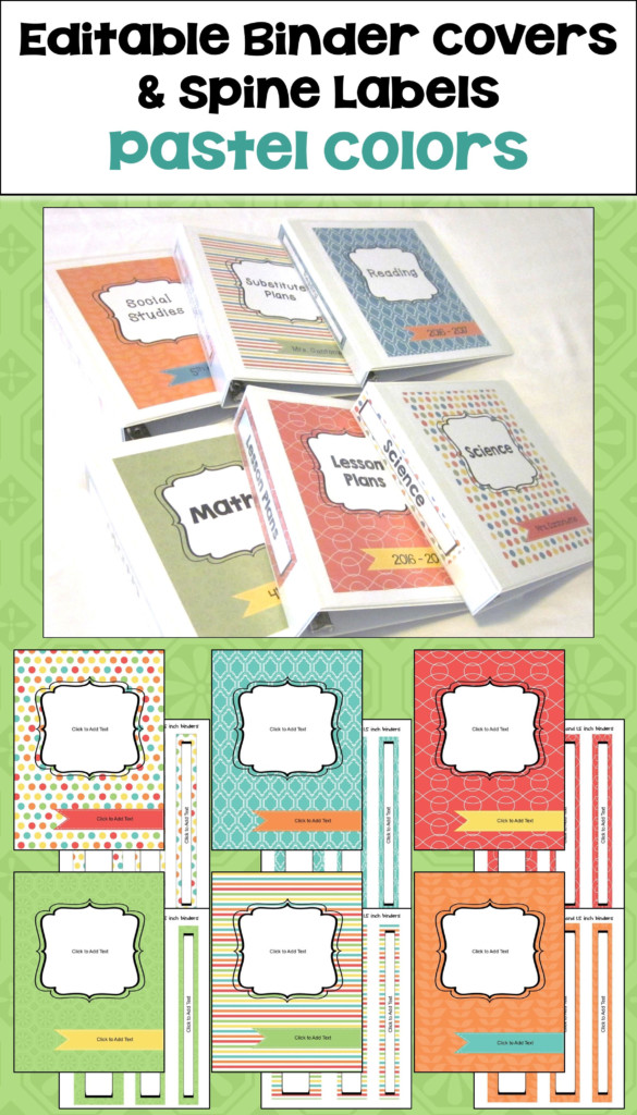 Best Free Editable Printable Binder Covers And Spines