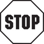 Best Stop Sign Black And White 13919 Clipartion