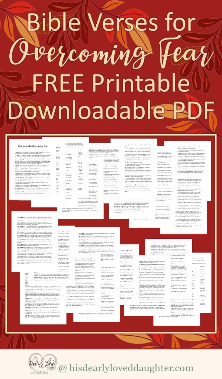 Bible Verses For Overcoming Fear Free Downloadable PDF 