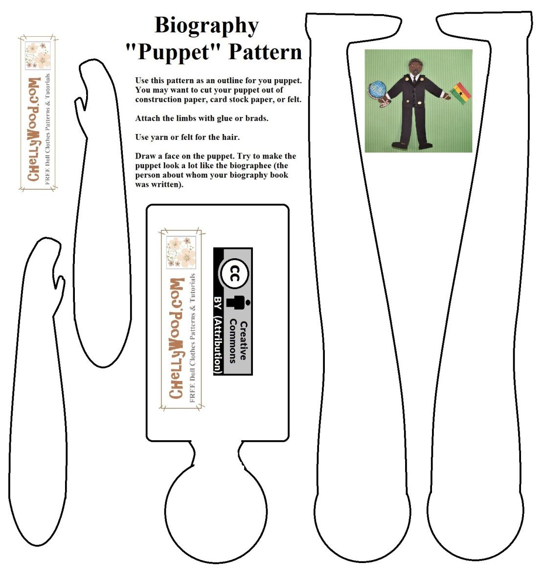  Biography Puppet Pattern And An Ironic BackToSchool 