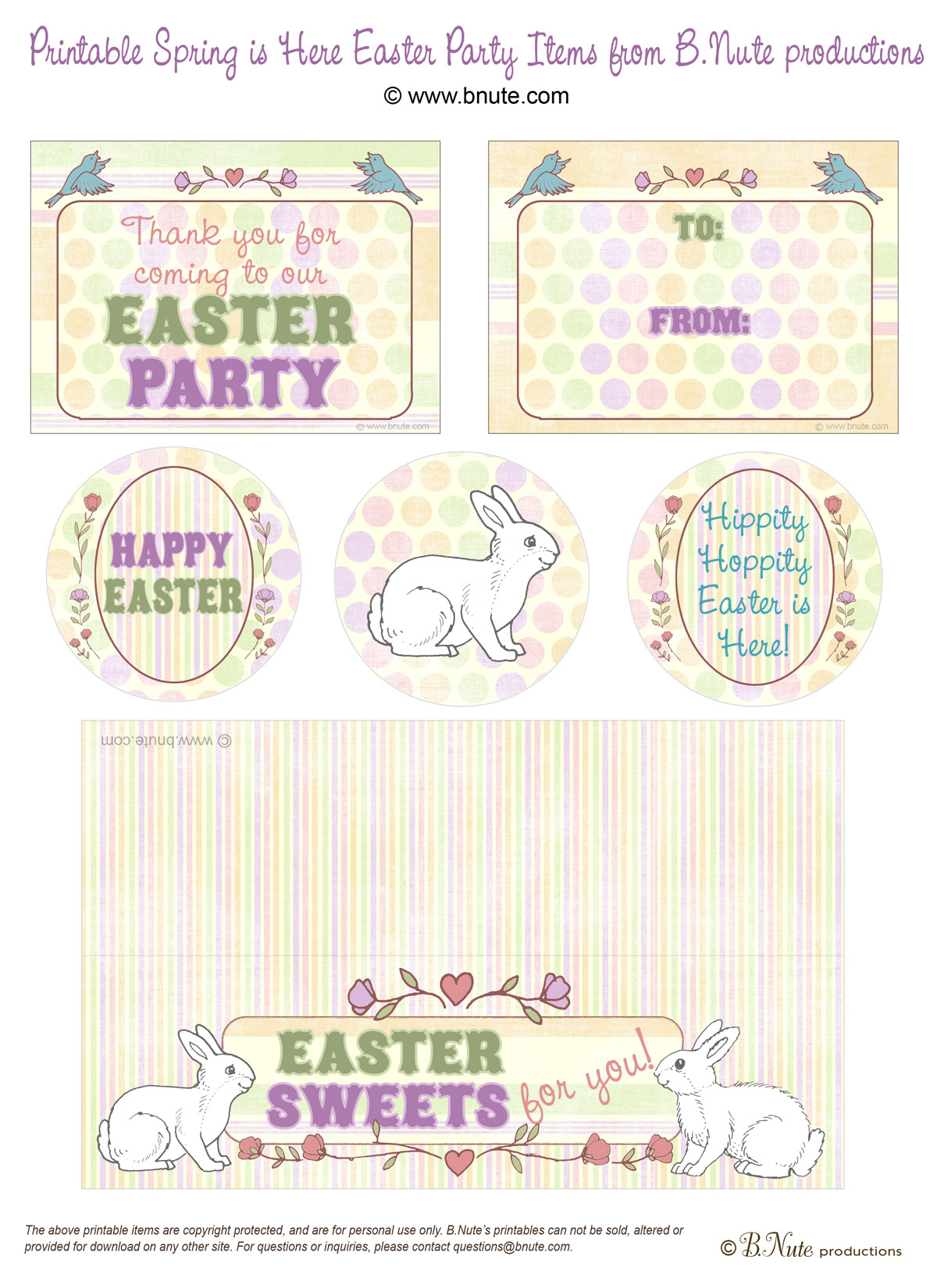 Bnute Productions Free Easter Printables Spring Is Here 