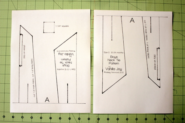 Boys Neck Tie Tutorial FREE Printable Tie Patterns
