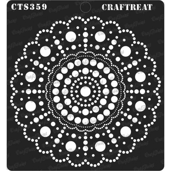 Buy CrafTreat Stencil Round Dot Mandala Online In India CTS359