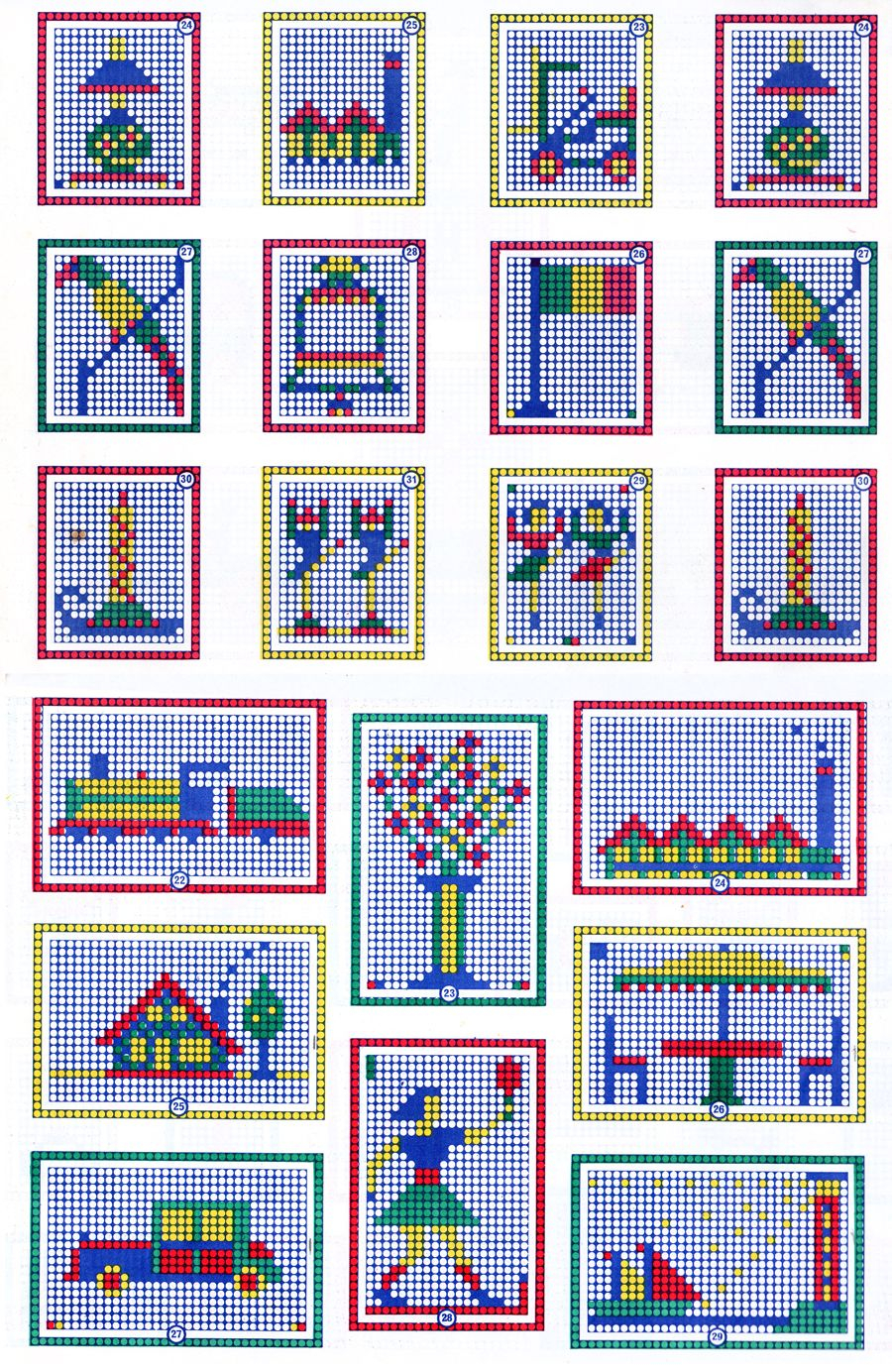 Cheerful Icons From A 1960s Peg Toy Lego Mosaic 
