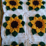 Cheerful Sunflower Crochet Sunflower Granny Square
