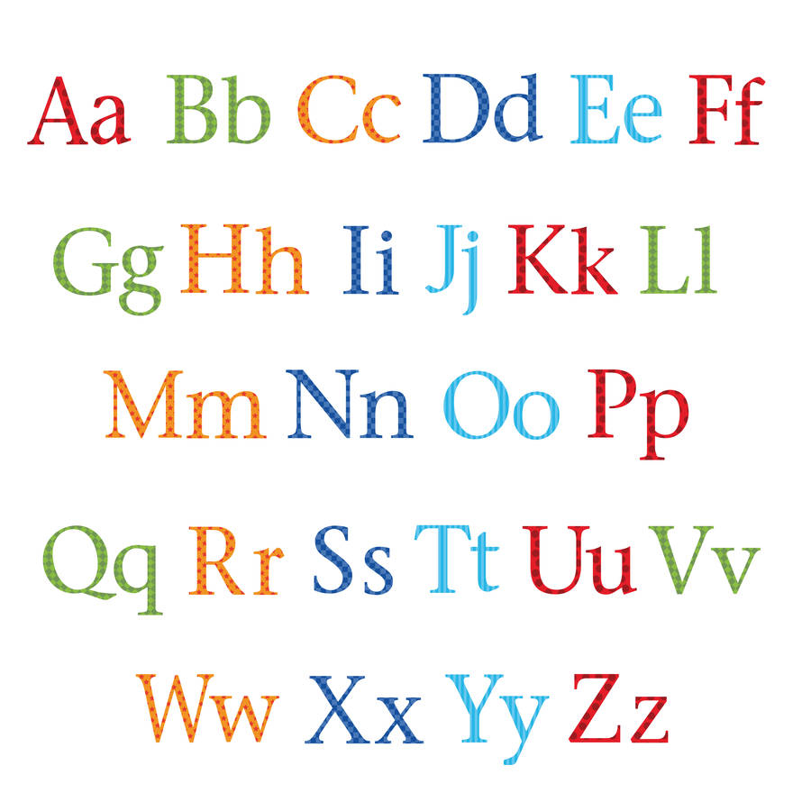 Childrens Alphabet Wall Stickers Upper And Lower Case By 