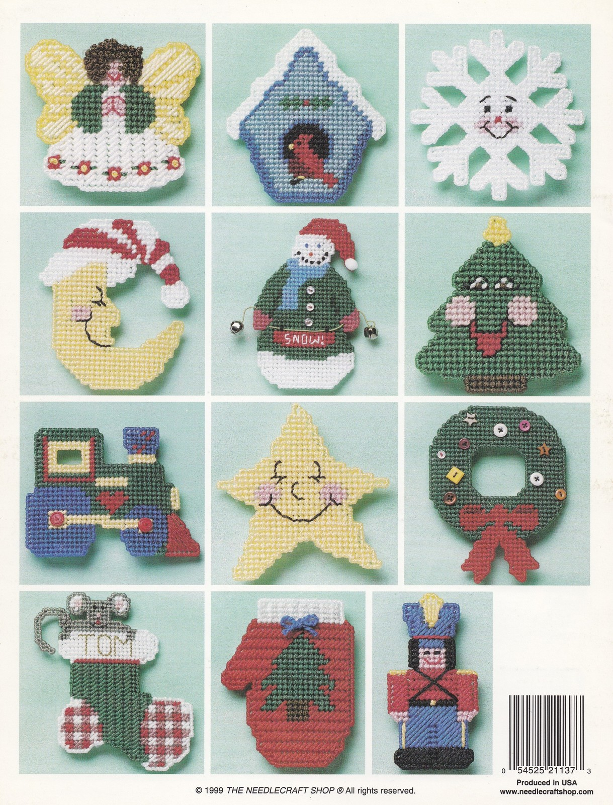 Christmas Cheer Ornaments Plastic Canvas Pattern Booklet 